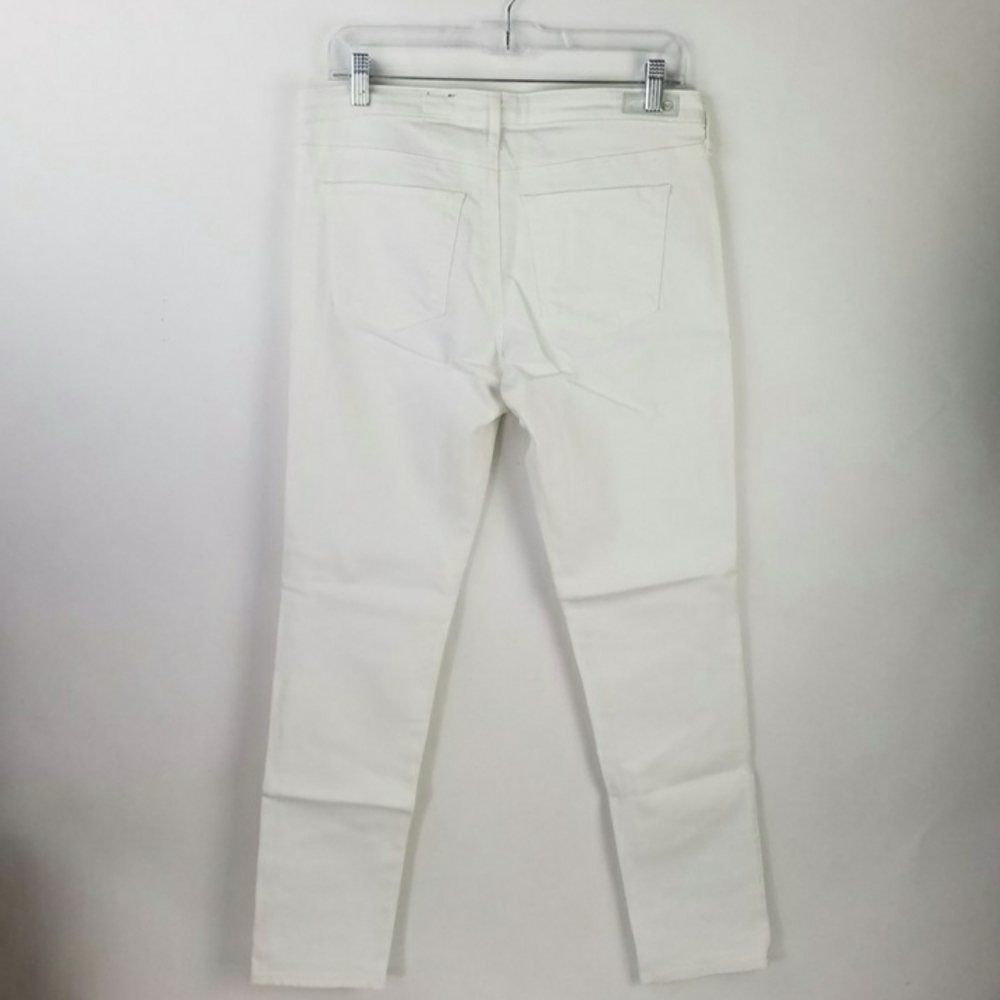 AG Adriano Goldschmied The Prima White Mid Rise Stretch Cigarette Jeans Women 29 - Picture 3 of 16